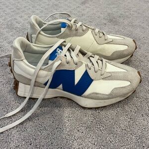 New Balance 327 White and Blue Women's Sneakers